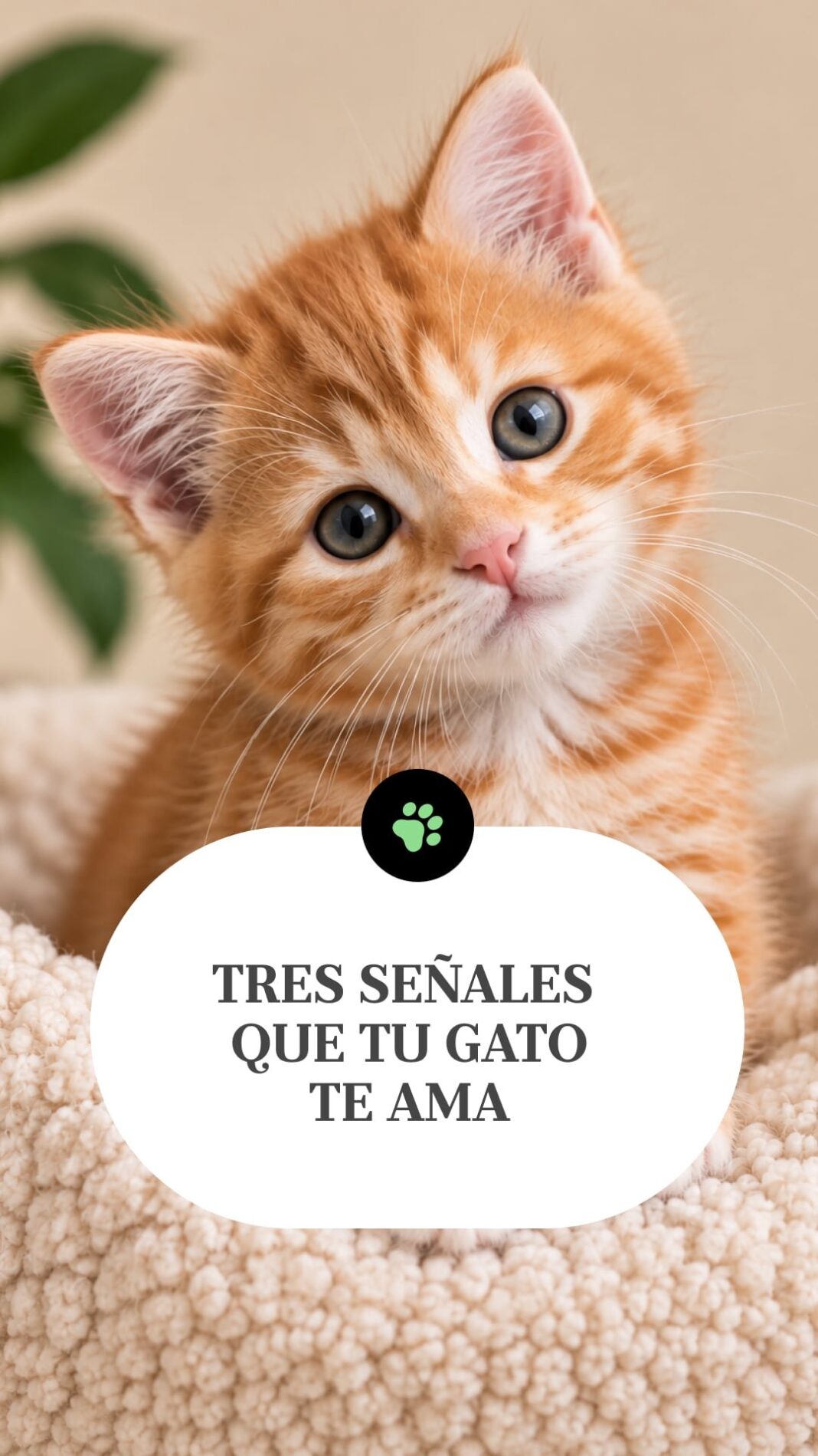 Gato doméstico mostrando comportamiento afectivo