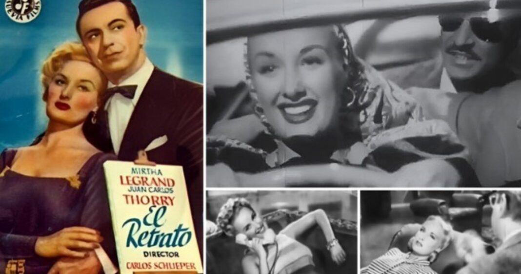 Fotograma de la película El retrato con Mirtha Legrand