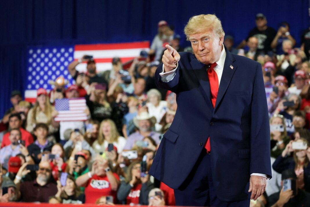 Donald Trump y JD Vance en actos de campaña republicana en Texas, Oklahoma y Florida